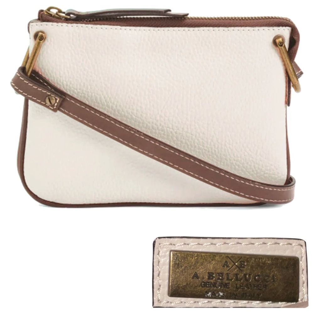 A BELLUCCI Pebbled Leather Crossbody Handbag